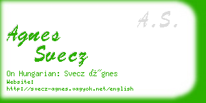 agnes svecz business card